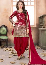 Maroon colour Salwar Suit