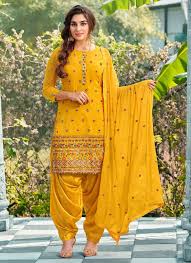 Yellow colured Salwar Suit