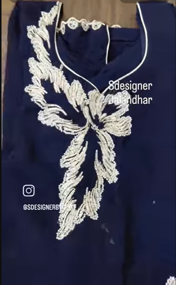 Elegant Pearl Work Design 💎